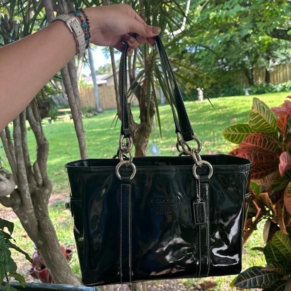 Coach Patent Leather Tote - Picture 1 of 4